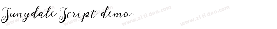 Sunydale Script demo字体转换
